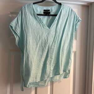 Teal 100% linen top